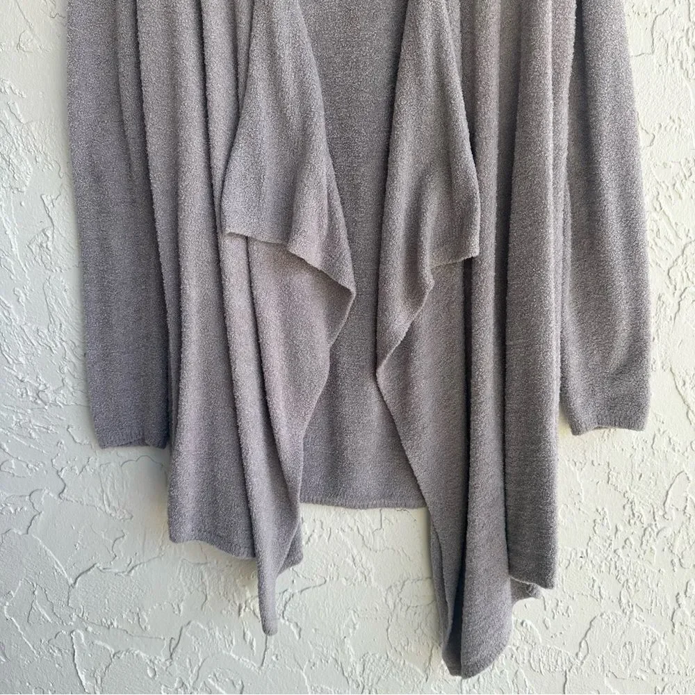 BAREFOOT DREAMS Sweater‎ Cardigan Women L/XL Bamboo Chic Lite Knit Beige